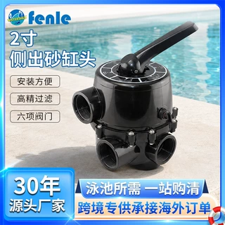 泳池过滤器砂缸头2寸侧出沙缸头泳池沙缸过滤器配件六项阀开关阀