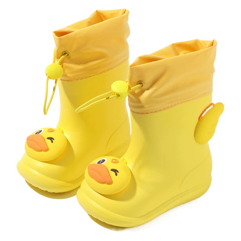 Детские резиновые сапоги оптовые легкие желтые утиные дождевые сапоги водонепроницаемые детские дождевики детские водяные туфли для девочек