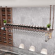Multi-functional wine rack 200cm * 35cm bronze
