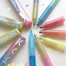 集物社荧光笔超软头护眼色7670拼拼乐手账笔记号笔标记笔套装