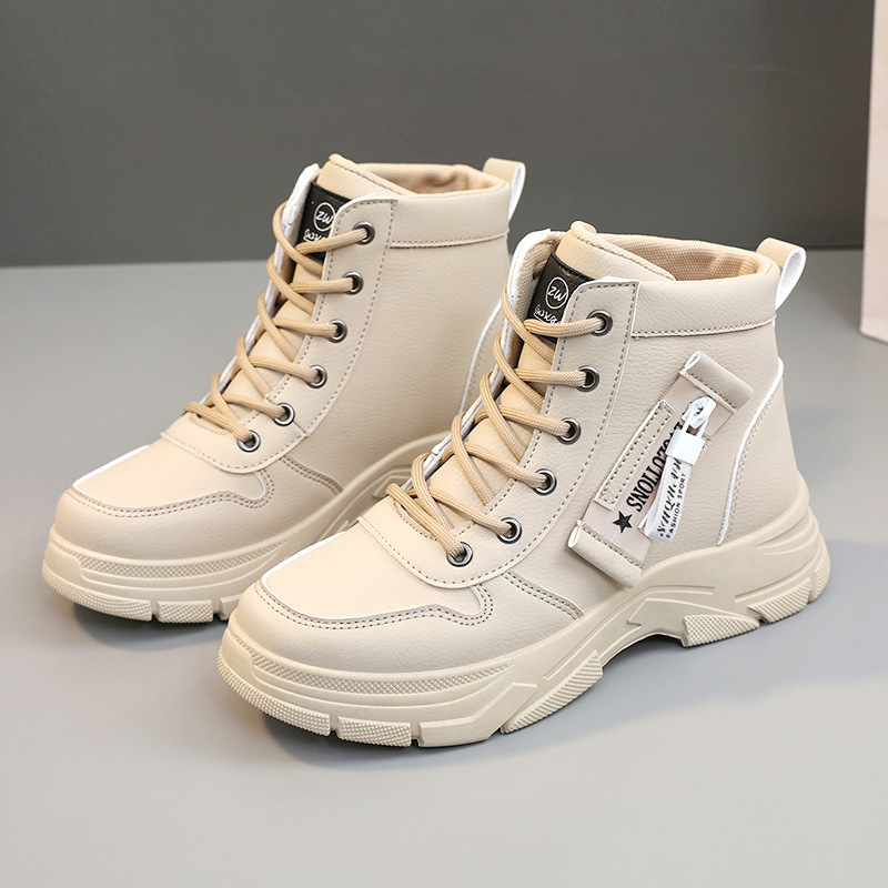 W2556 New Martin Boots Casual Women's Shoes New Autumn Breathable High-Top Fresh Style Thick-Soled Sneakers Versatile_voghion.com