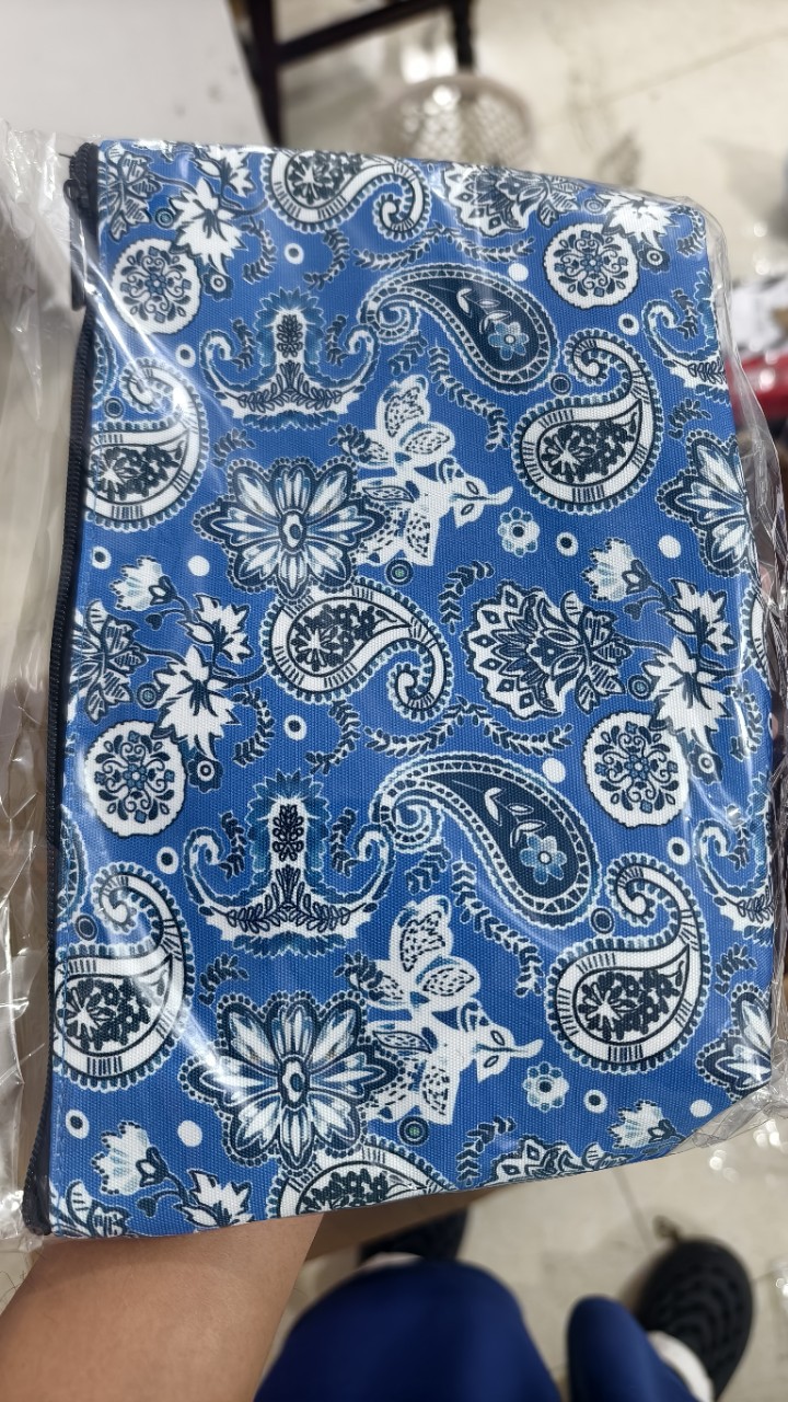 Amazon cross-border hand-held cashew nut mahjong bag, printed portable mahjong bag, lightweight travel cosmetics storage bag