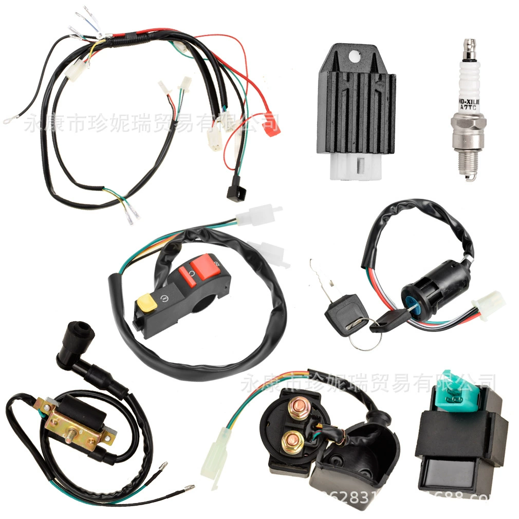 Пляжный квадроцикл аксессуары для внедорожных мотоциклов 110 125cc Электрический старт CDI воспламенитель Высоковольтная сумка Жгут проводов в сборе