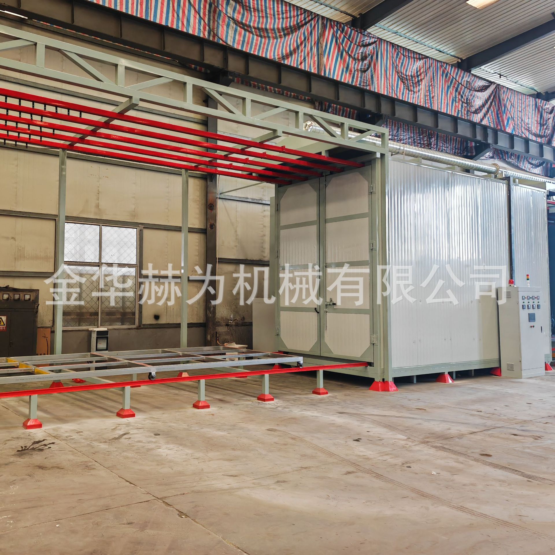 工厂定制加热固化炉 环卫设备喷涂流水线 电加热高温垃圾桶回收房