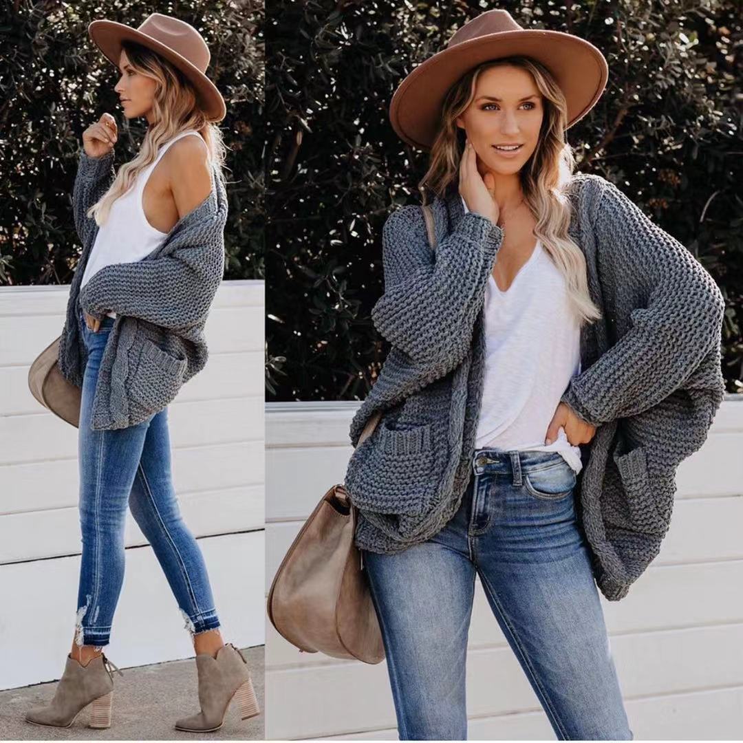 Suéter Cárdigan de Punto para Mujer, Talla Grande, Estilo OL, Otoño/Invierno 2026, Nuevo, Transfronterizo, Amazon