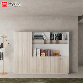 多功能时尚背柜文件资料书籍衣物大容量收纳柜办公室带锁落地高柜