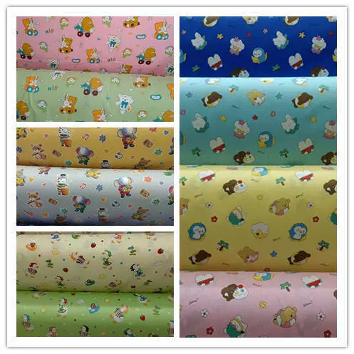 批发纯棉斜纹卡通布料 儿童床品面料 服装背心布料 全棉印花棉布