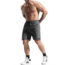 跨境专供爆款欧版男士休闲速干短裤夏季薄款反光条户外运动冰丝裤