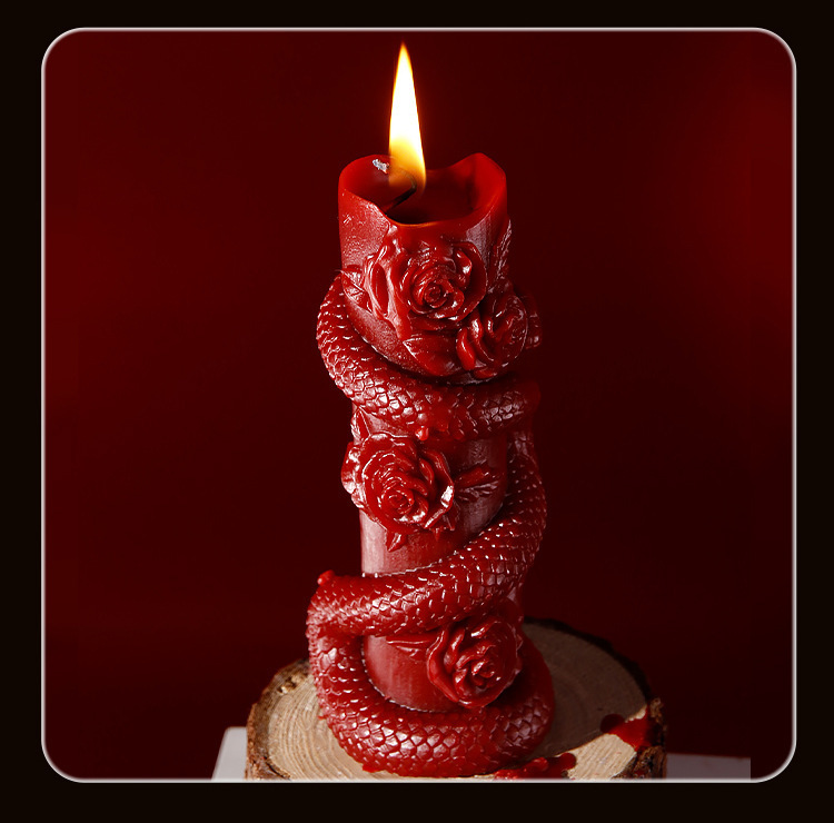 Low-Temperature Aromatherapy Massage Candle in Red, Soy Wax, Roman Style — detail image 35