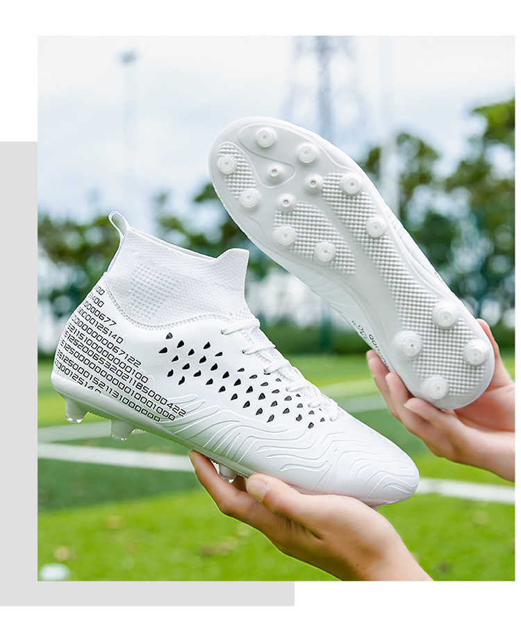 Fußball in der Größe 4748 mit hohem Schaft für Jungen und Mädchen AG mit langen, mit Spikes versehenen Lederfüßen für Sportschuhe für Teenager und Studenten_voghion.com