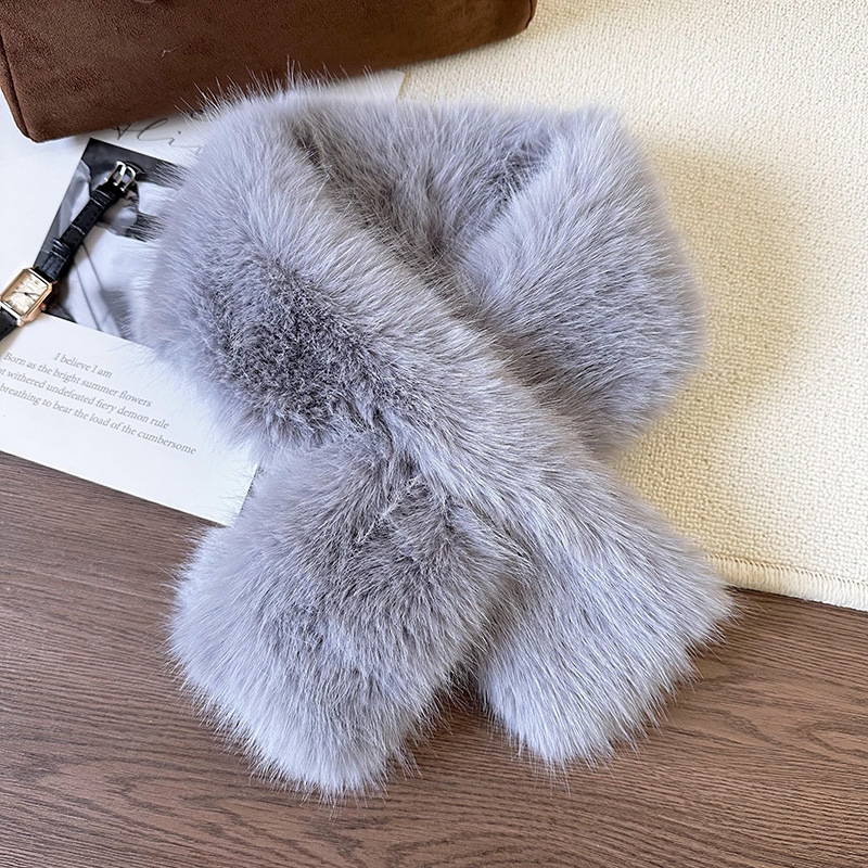 Nuevo estilo de imitación de cabello cruzado bufandas de cuello otoño y invierno estilo coreano multi-espeso pareja caliente estudiantes bufandas de cuello