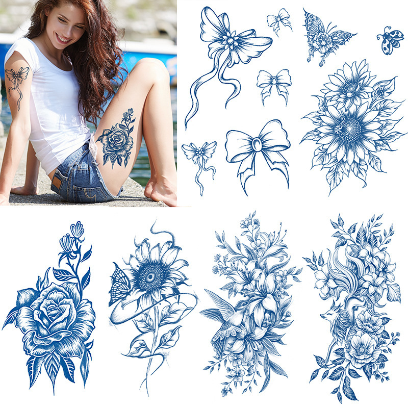 In stock wholesale herbal juice tattoo stickers wings flowers geisha semi-permanent anti-RUB 15 days no drop tattoo stickers In stock wholesale herbal juice tattoo stickers wings flowers geisha semi-permanent anti-RUB 15 days no drop tattoo stickers