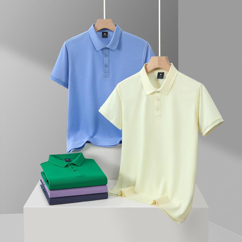 Poloシャツカスタム印刷刺繍ロゴ半袖長パイル綿襟作業服活動poloシャツ対外貿易tシャツ|undefined