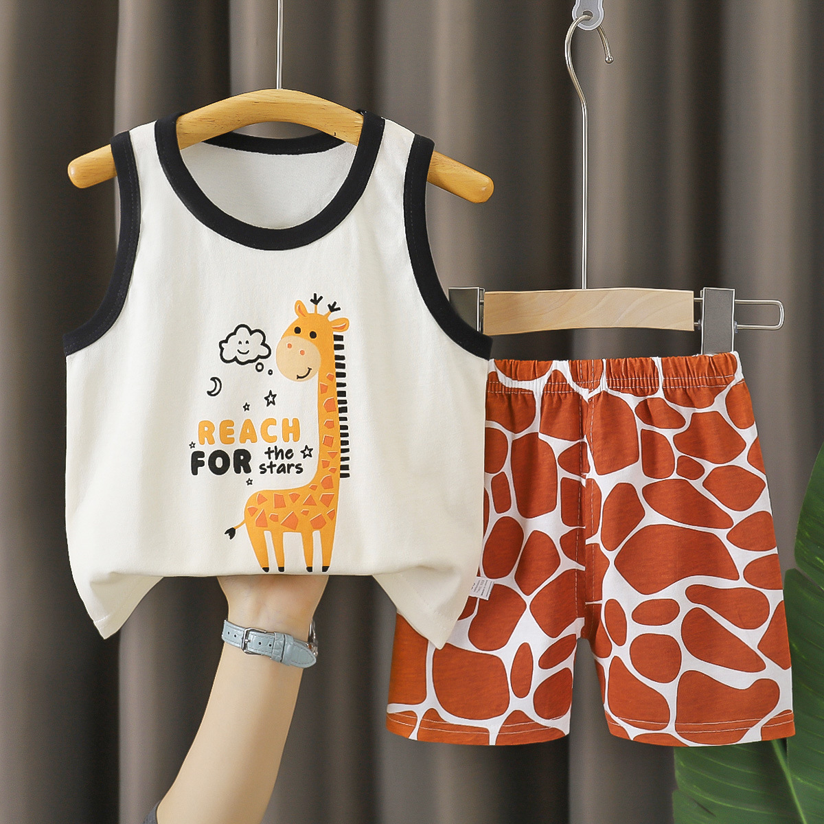 Traje de chaleco para niños, verano de algodón puro, nuevo estilo, verano para bebés, pantalones cortos coreanos, traje de dos piezas para niños