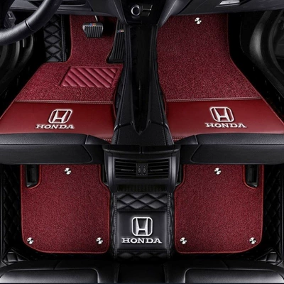 Modelə uyğun ayaqaltı — City, CRV, Crider, HR-V, Jade - cr-v-double-layer-black-burgundy-silk-loop