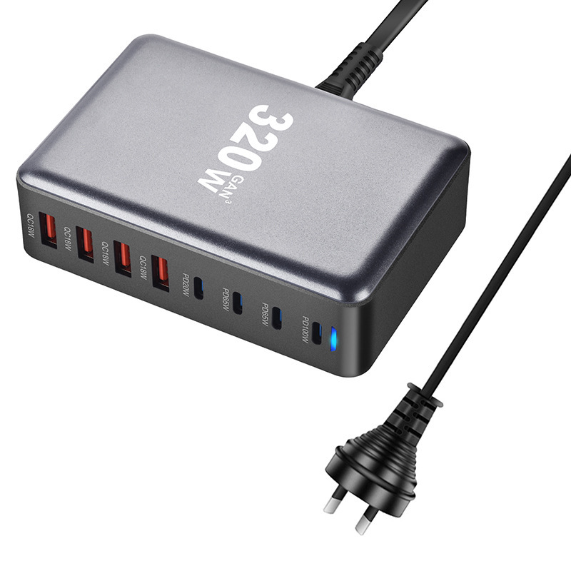 窒化ガリウムマルチポート USB 充電器 320 ワットラップトップ携帯電話充電ヘッド超高速充電充電器ヘッド|undefined