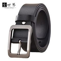 Factory direct sales men's pin buckle belt casual versatile cowhide men's belt genuine leather belt men's embossed LOGO