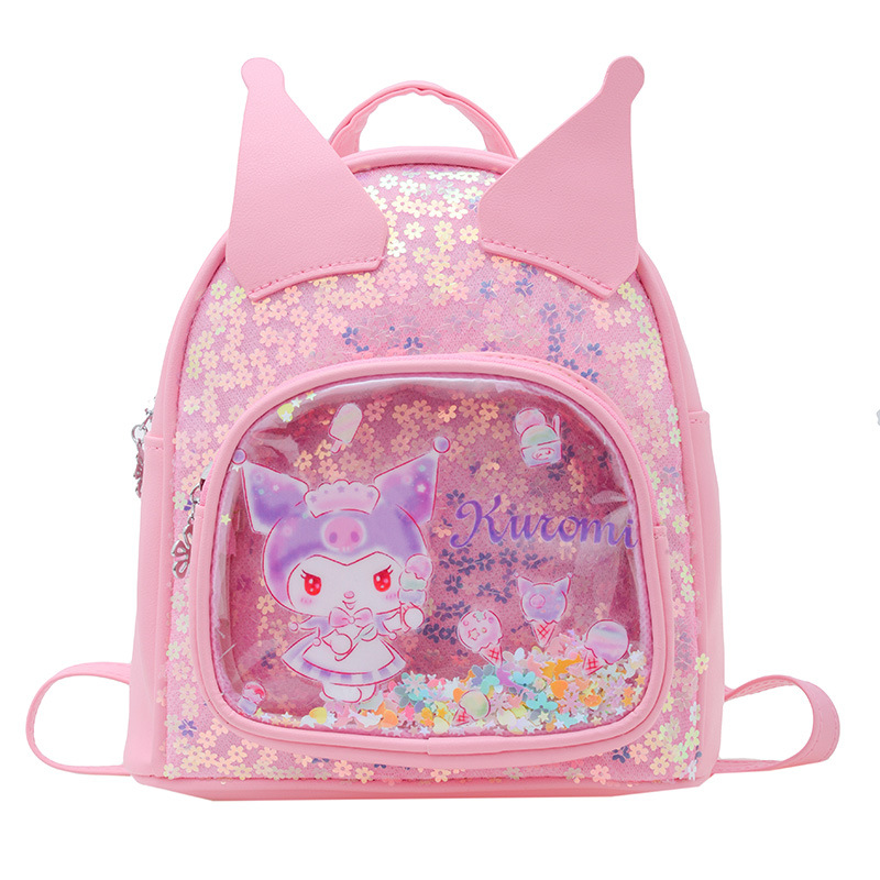 Estilo coreano ins lentejuelas niños mochila princesa mini mochila niñas moda lindo arco bebé mochila
