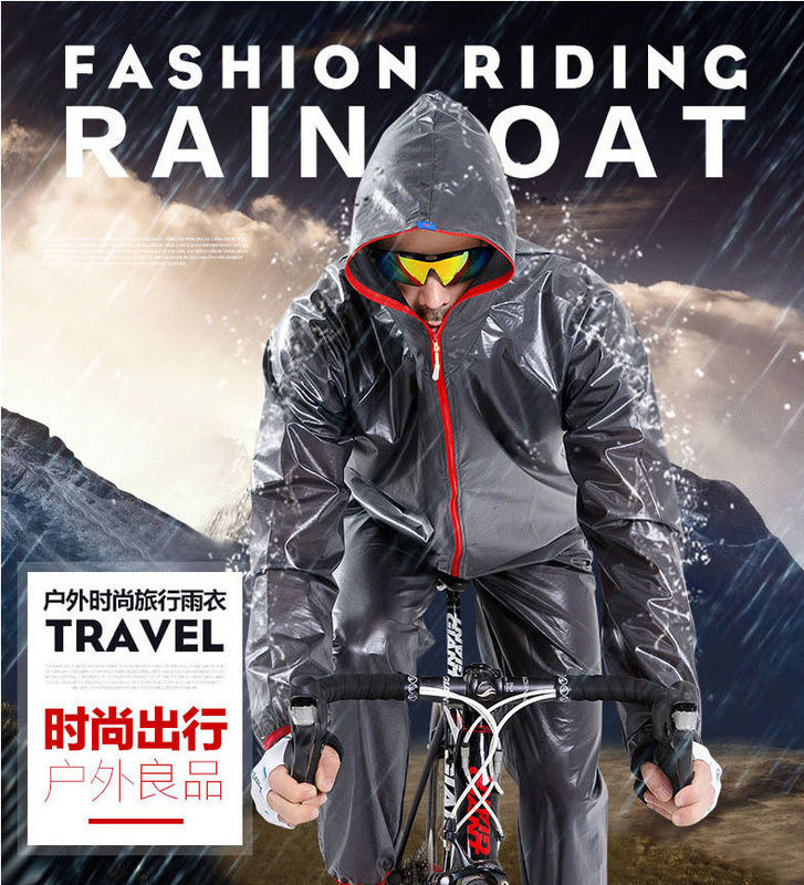 Cycling Raincoat Windbreaker Men's and Women's Mountain Bike Split Poncho Pants Set Women's Sports Outdoor Running Clothes