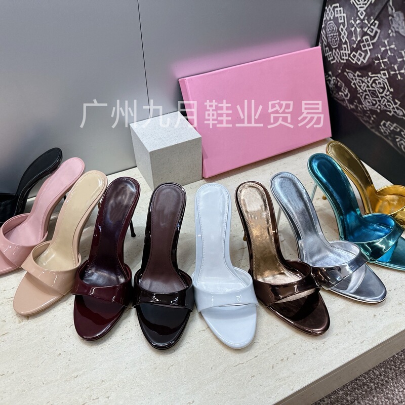High-end nude high-heeled shoes, new French-style open-toe sandals for women, summer new versatile thin-heeled slip-on sandals High-end nude high-heeled shoes, new French-style open-toe sandals for women, summer new versatile thin-heeled slip-on sandals