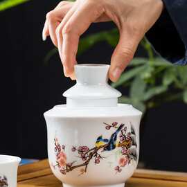 烫酒暖酒壶酒杯白酒家用中式陶瓷复古风热酒具套装老式黄酒温酒器