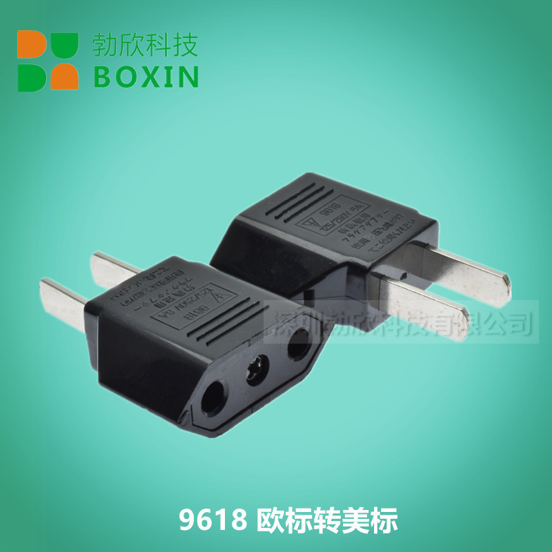 Conversion Plug European Standard to American Standard to European Standard All Copper Black 9618-1 European to American Adapter Socket Travel