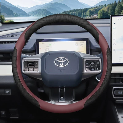Decorative Items, Handle Cover, Steering wheel cover - exclusively-for-toyota-black-burgundy-ultra-thin-model-standard
