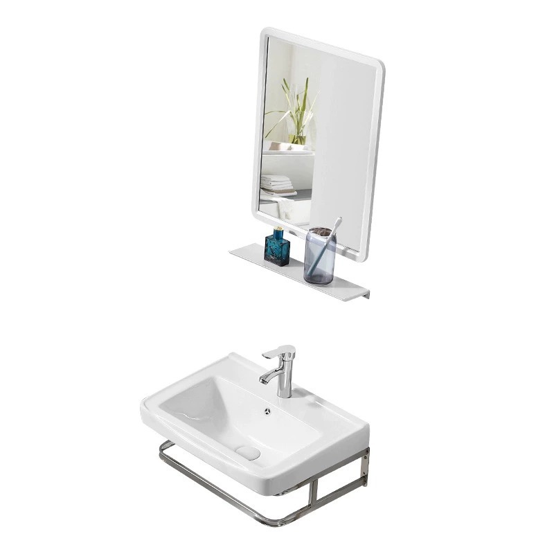 Una gran cantidad de lavabo tipo pared al por mayor gabinete de baño combinación mini lavabo triángulo balcón cerámica simple