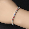 Bracelet, universal elastic strap, diamond encrusted, European style