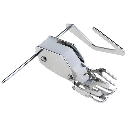 Hogar multi-funcional de alimentación síncrona prensatelas pie con Varilla de guía con cuchillo bloqueo borde prensatelas disco prensatelas pie material grueso prensatelas plisadas pie