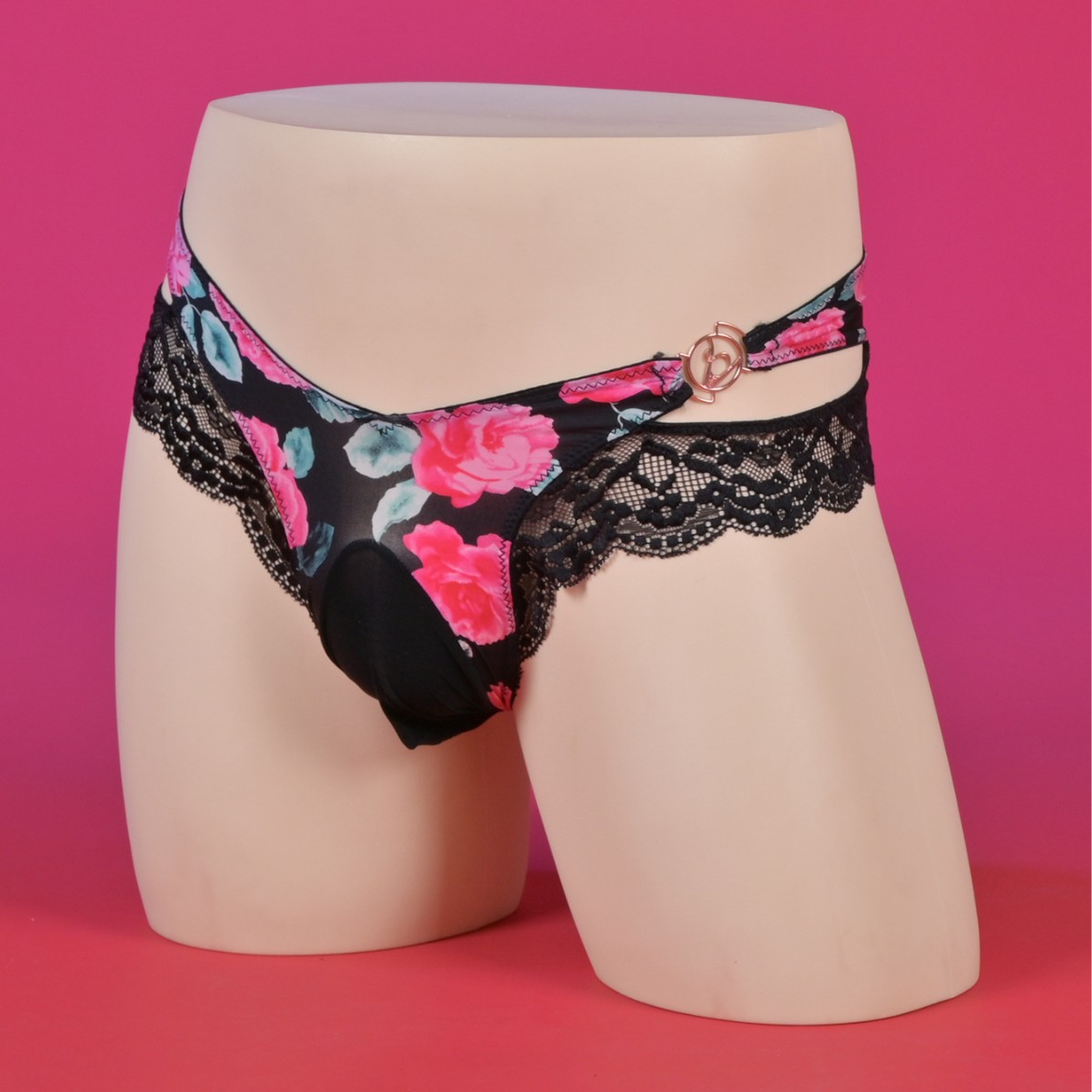 2025 Low-Waist Seamless Lace Underwear Elephant Nose Underwear with Ice Silk Triangle Jj Pants Half-Covering Buttocks and Egg-Covering Underwear