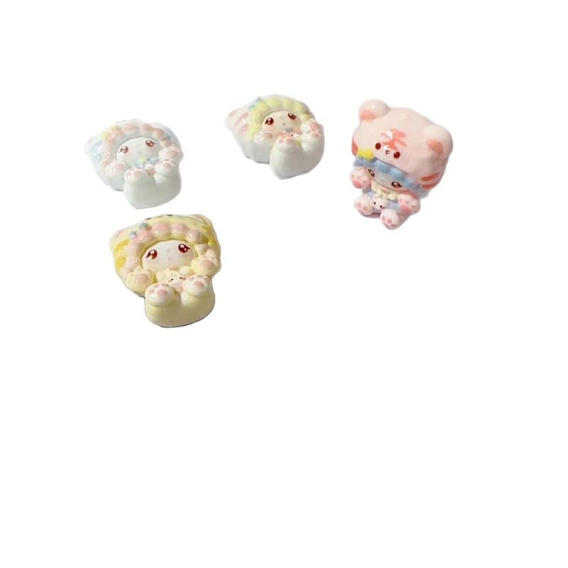 漫画かわいい動物着用猫樹脂アクセサリー手作り diy クリーム接着剤靴バックルヘアピンペンダントジュエリー材料|undefined