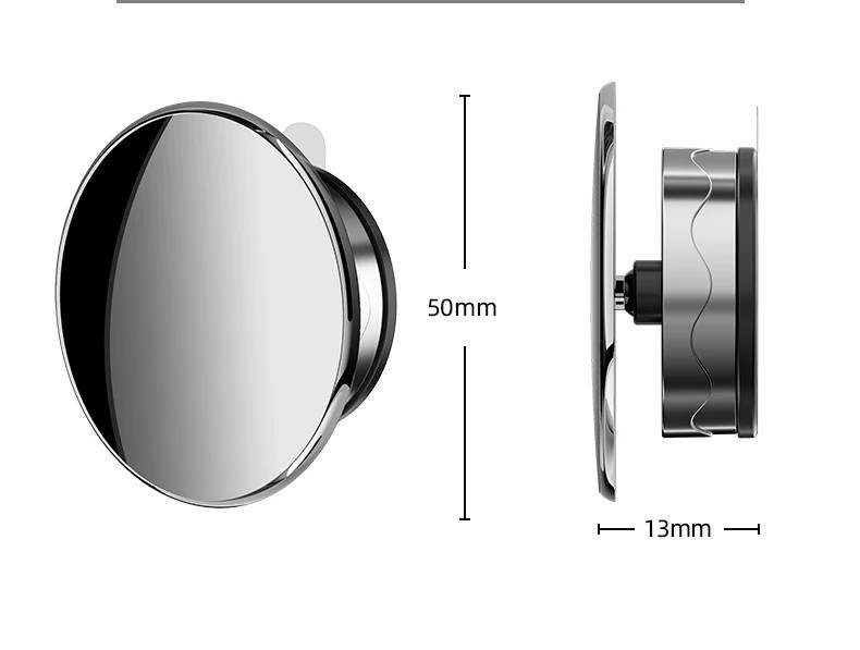 Suction cup car rearview mirror, small round mirror, adjustable blind spot mirror for reversing assistance, ultra-clear wide-angle blind spot reflector, wholesale