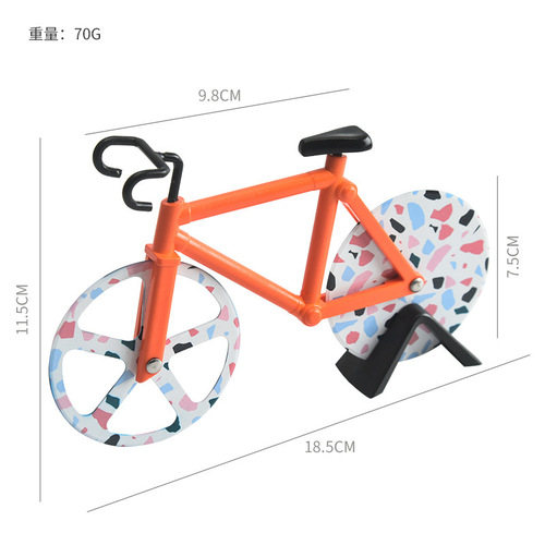 跨境直供创意自行车造型披萨切刀 不锈钢滚轮切饼刀 介饼滚刀