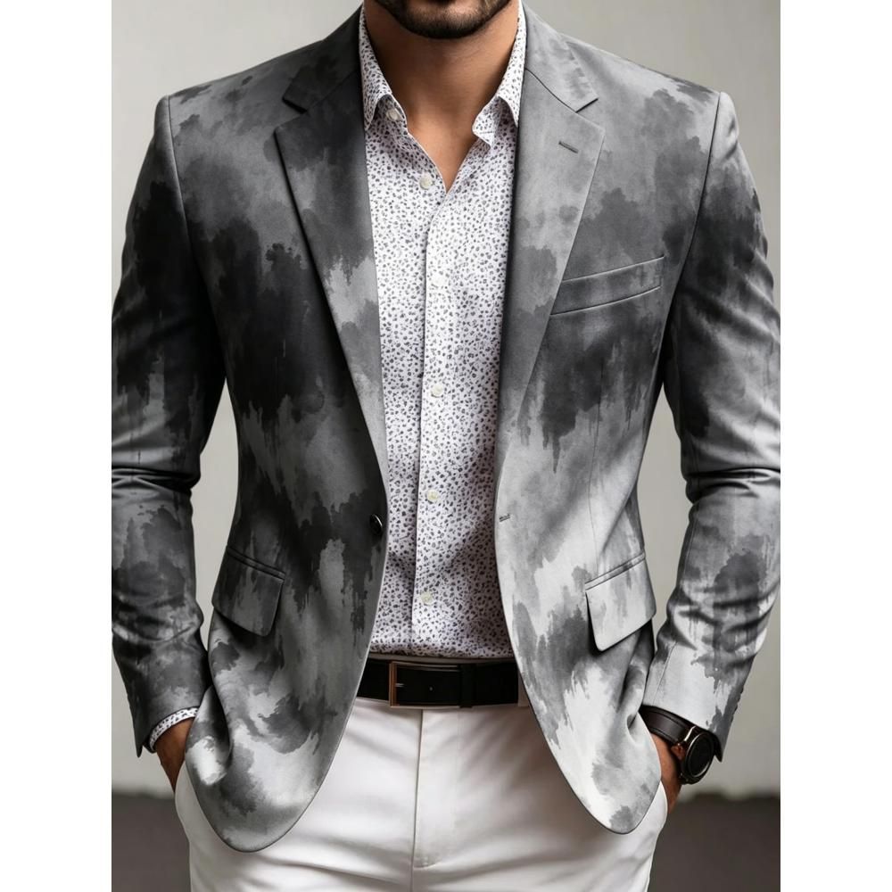 Comercio exterior transfronterizo hombre delgado moda traje casual de color sólido clásico versátil primavera y otoño delgado chaqueta de traje