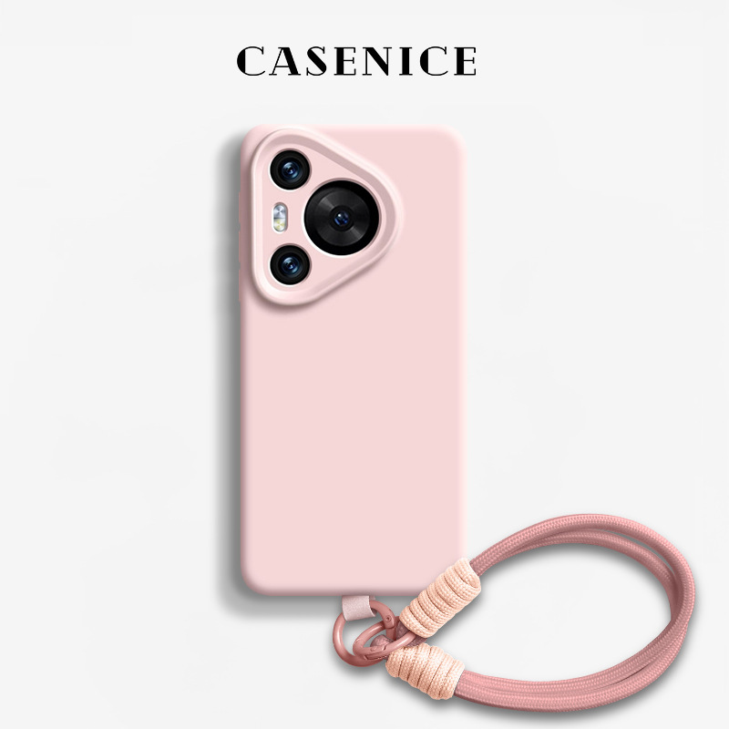 Liquid Silicone Suitable for Huawei Pura80Pro Mobile Phone Case with Lanyard Magnetic All-Inclusive Anti-Fall Protection P70 Case