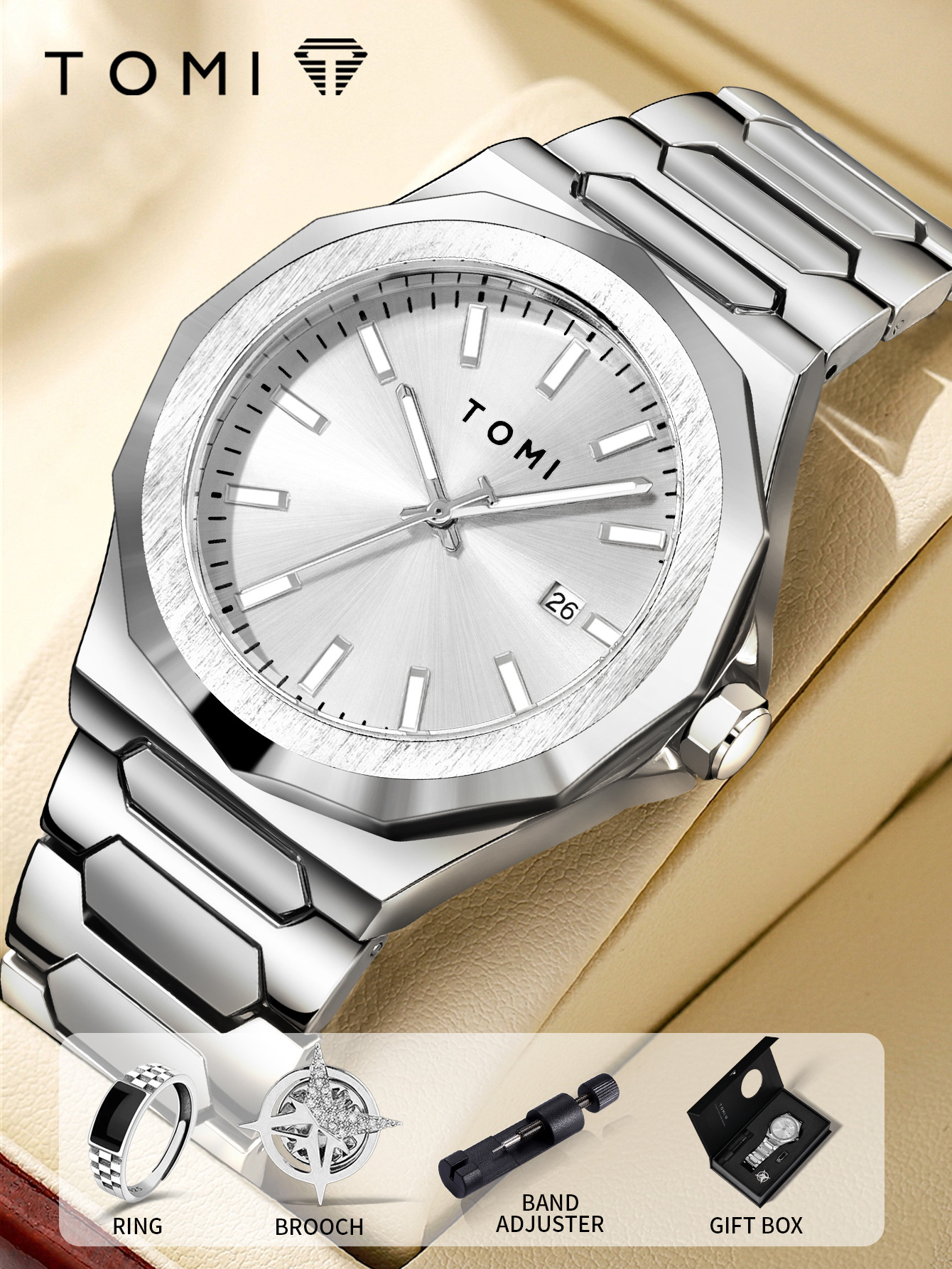 185g Weight Ordinary Glass Mirror Material Alloy Strap Material Watch Classification Pointer Display Type Butterfly Double Snap Buckle Style Round Dial Shape Daily, Formal Occasion Quartz Movement Color Block, Solid Color Pattern All Seasons Season Men's Gender Business Style Business Color Block Solid Color Butterfly Double Snap Quartz Watch Men's Watches 14