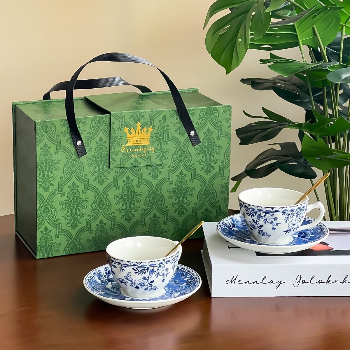 Tazas de café de porcelana azul, exportaciones de tazas de café de serie de flores azules británicas, tazas de café de cafetera de granos, tazas de café de estilo británico, tazas de latte
