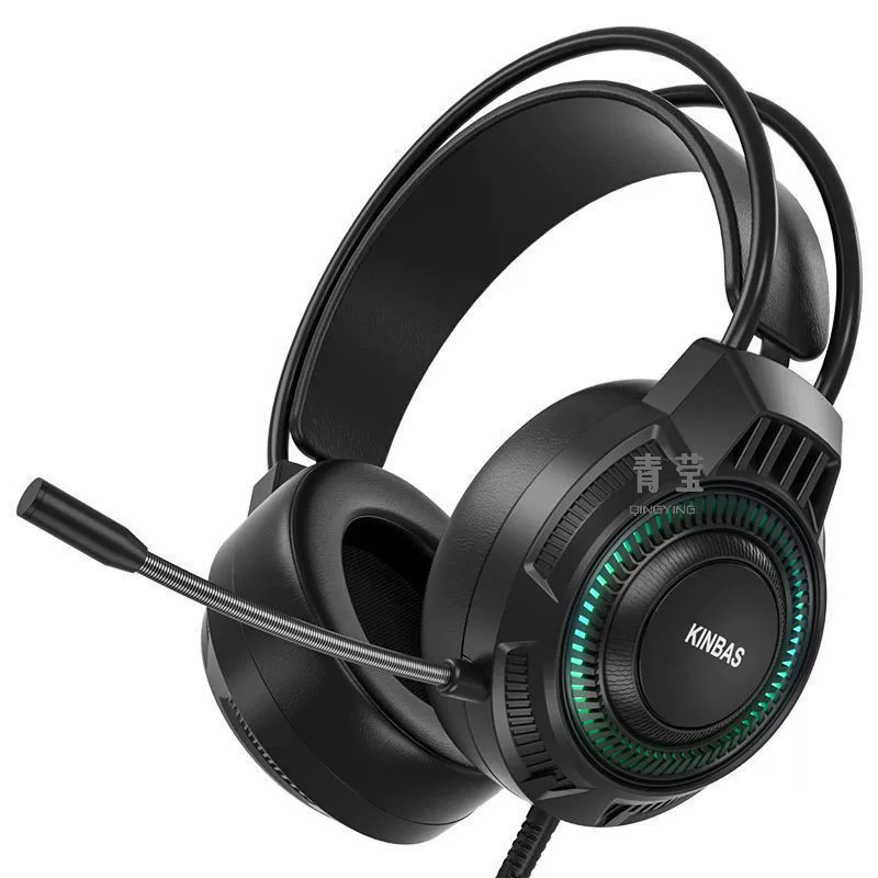 Headphones, microphone, laptop