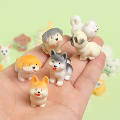 マイクロ風景樹脂かわいいシミュレーション子犬小動物人形デスクトップ車の装飾品 diy ジュエリーアクセサリー