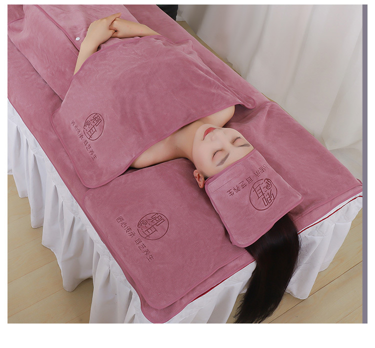 Beauty salon towel special set, turban, bed, bath towel, bath skirt set, absorbent, non-shedding, printable LOGO