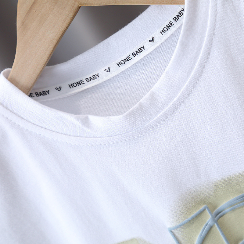 5687 traje sin mangas para niños 2025 nuevos pantalones cortos de chaleco con estampado de verano para niños de dos piezas para bebés de moda delgada