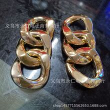 ABS塑料UV镀链条扣  插扣实心空心鞋扣 胶扣 包链 饰品配件批发