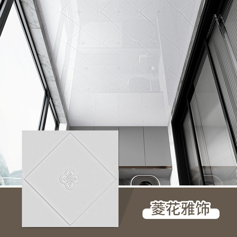 北欧黑白格子自粘墙贴文化砖仿瓷砖墙壁纸翻新厨房卫生间工厂批发|undefined