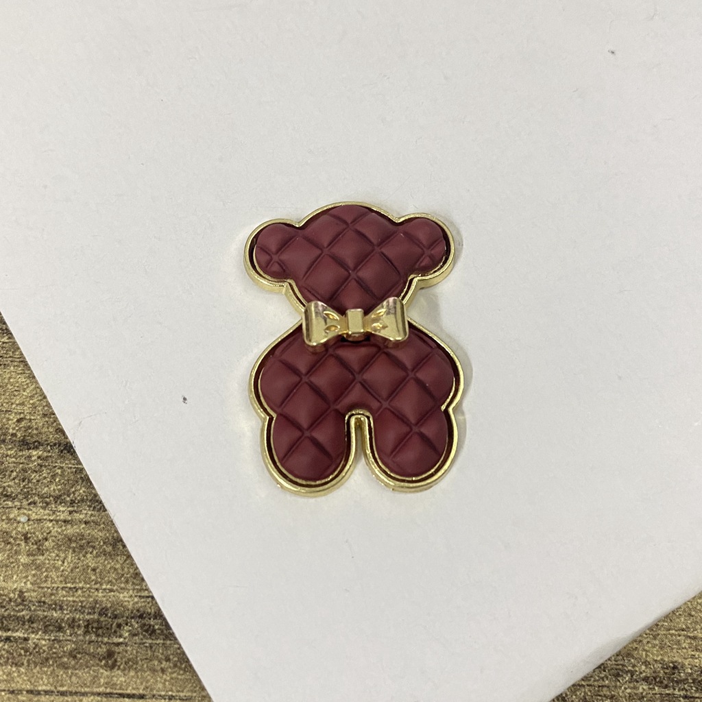 Nuevo creativo pintura en aerosol oso diy accesorios de joyería teléfono móvil shell material de belleza aleación oso accesorios para el cabello pajarita ins