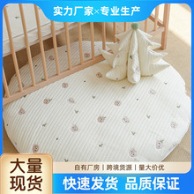 韩国INS新款婴童圆形多款爬行垫 可拆洗地垫精美刺绣儿童帐篷地毯