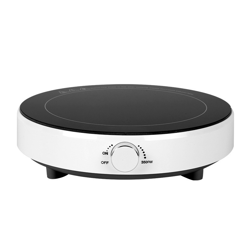Nuevo modelo para el comercio transfronterizo: cocina de inducción eléctrica pequeña para el hogar, tipo mini redonda, alta potencia 3500W, cocina a batería, estándar estadounidense de 110V.