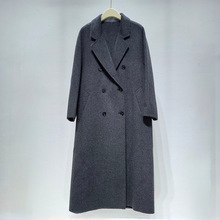 2025冬季新款女装气质双排扣高级双面羊毛呢大衣外套女3GA570501