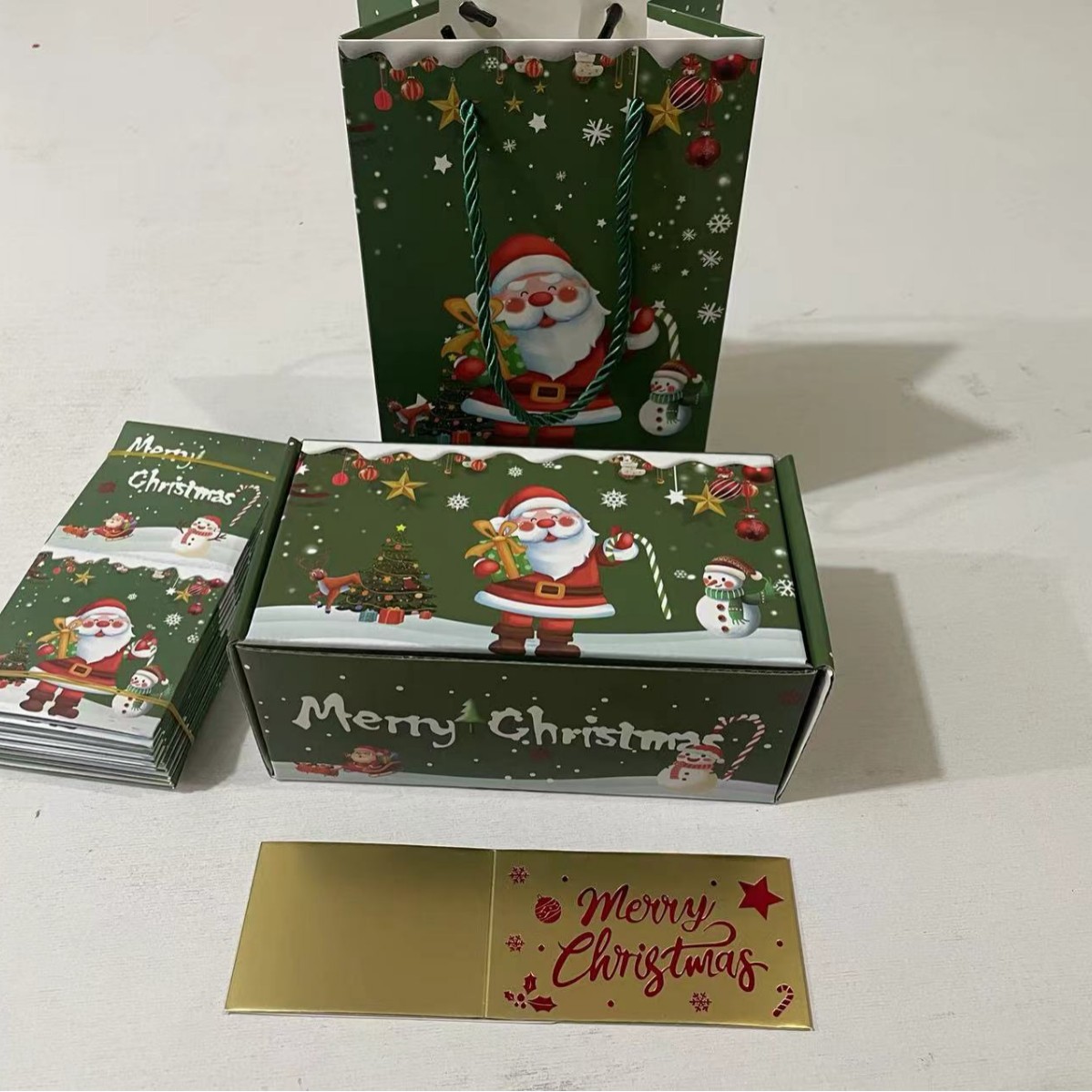 산타 눈사람 (녹색)