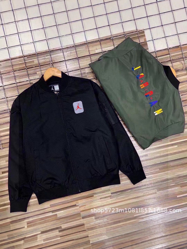 跨境乔丹AJNK棒球服男2025新款美式街潮情侣外套刺绣logo七彩乔丹|undefined